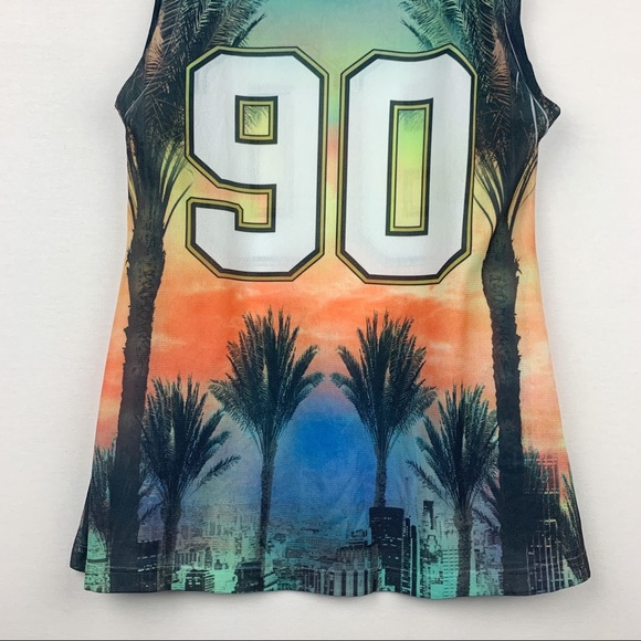 Touch Me Beach Scene 90 Sheer Colorful Jersey USA - Picture 7 of 11